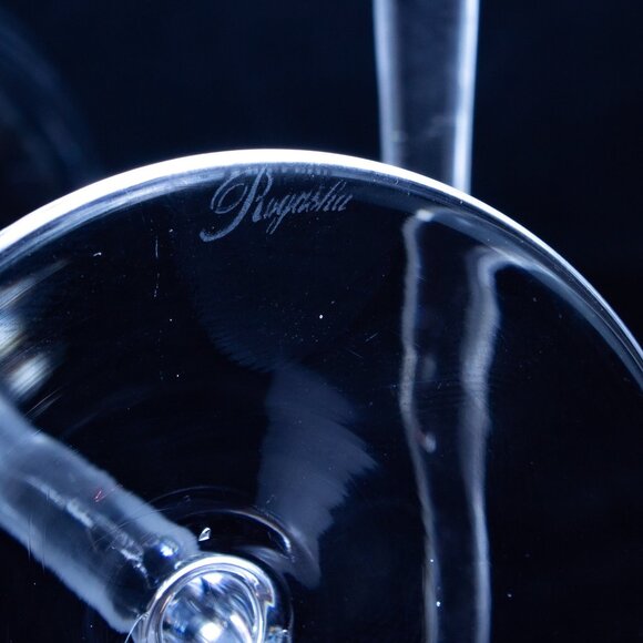 Rogaska Maestro Crystal Water Goblets With Elegant Etched Design - Set Of 3 - Picture 8 of 9